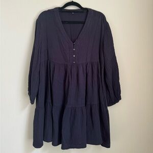 Madewell Black Cotton Dress